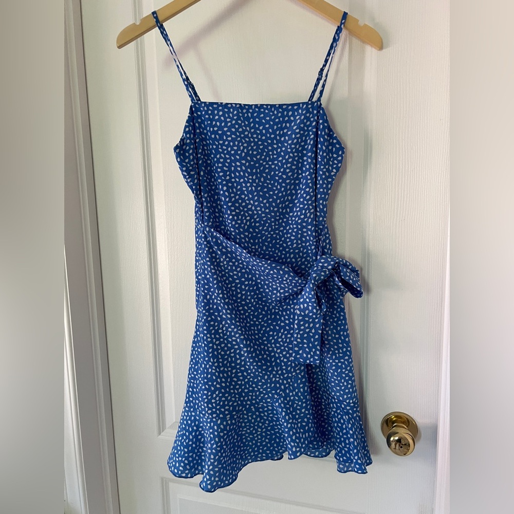 Hello Molly Blue Ruffle Mini Dress - Picture 2 of 6